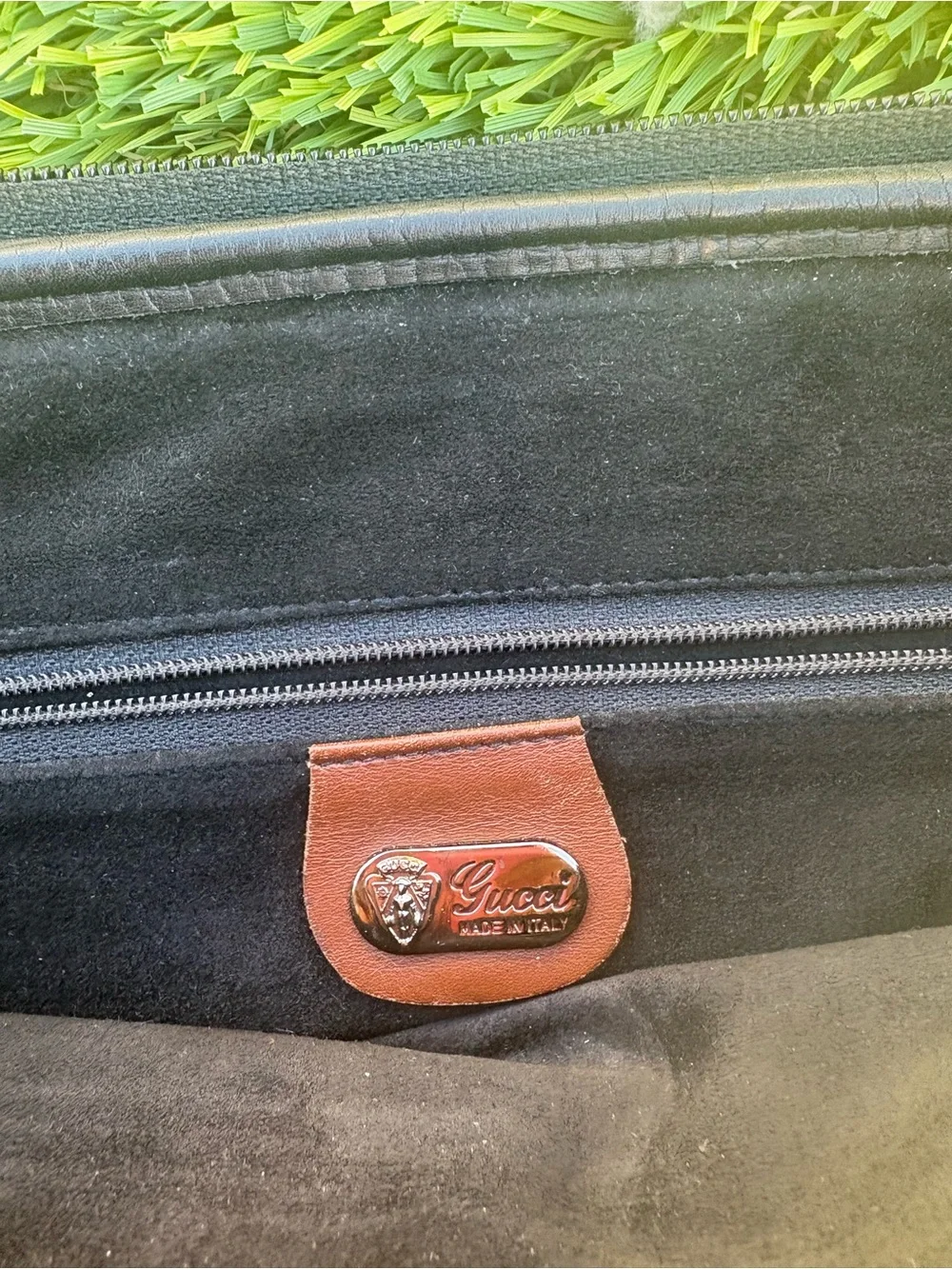 Gucci Black and Brown Leather Messenger Bag